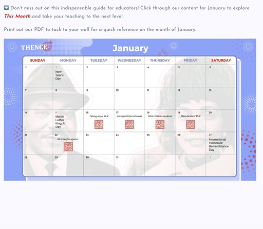 This Month Calendar Post Card For Institutional Subscribers